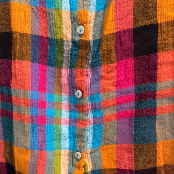 Maeve by Anthropologie Plaid Women's Top sz xs - Picture 3 of 5